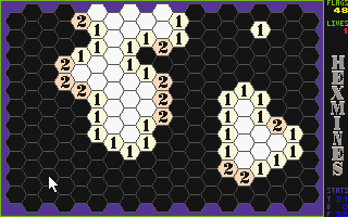 Hexmines atari screenshot